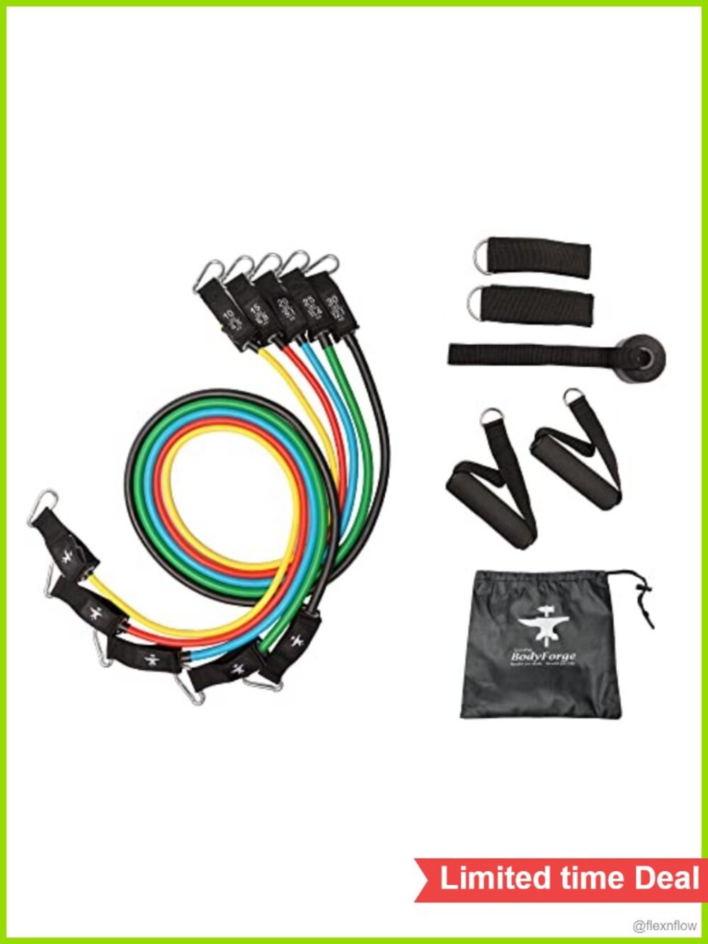 Resistance Bands Set 5 Levels TPE Latex Home Gym Strength Training Fitness